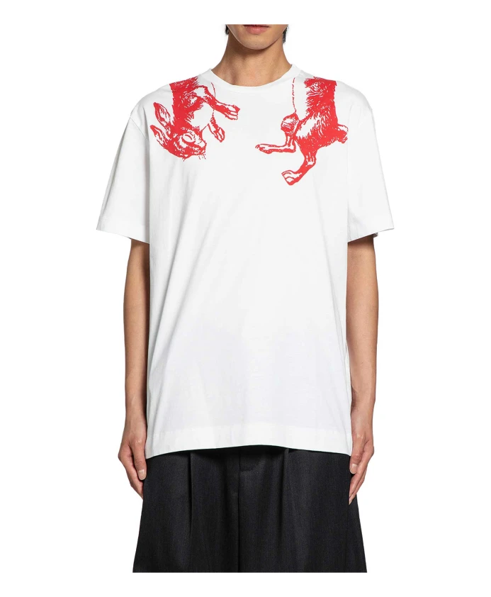 

Футболка с иллюстрацией, белая, хлопковая. Simone Rocha, белый