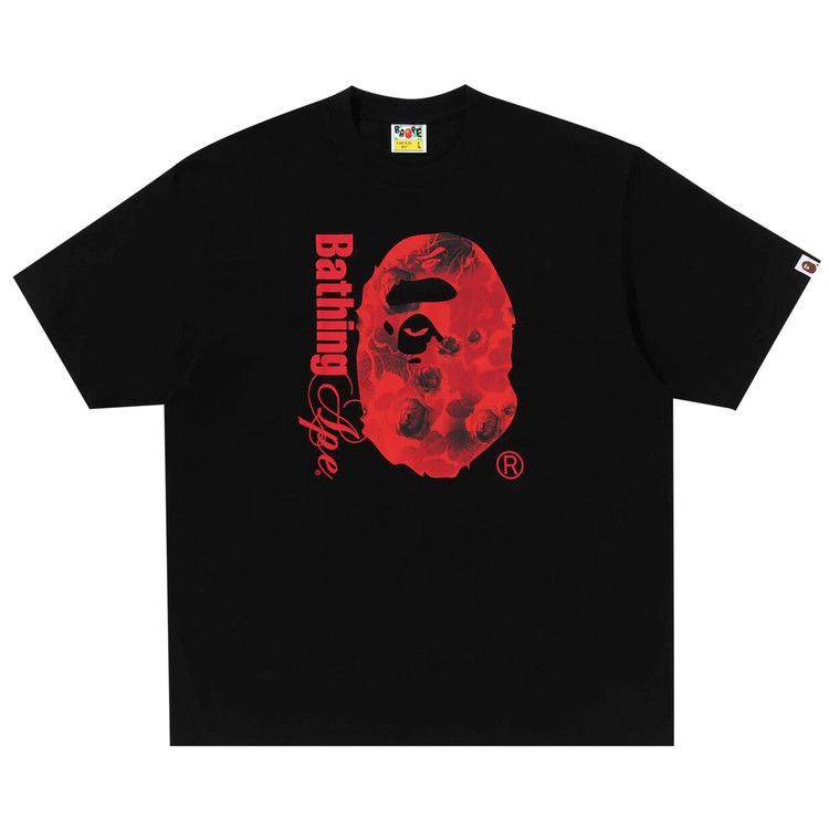 

Футболка BAPE Floral Solid Camo Ape Head Relaxed Fit Tee, Black