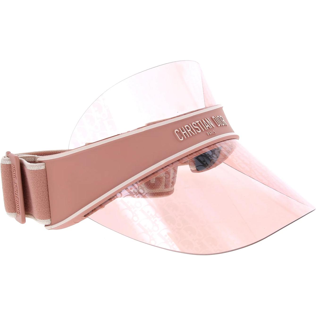 DIOR Женская розовая шляпа от солнца из пластиковой ткани, Pink — фото 3