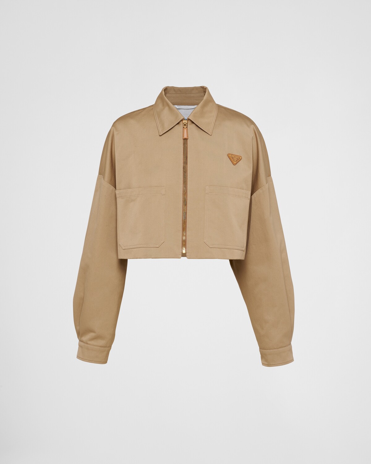 

Блузон-куртка из ткани "чино" Prada, бежевый
