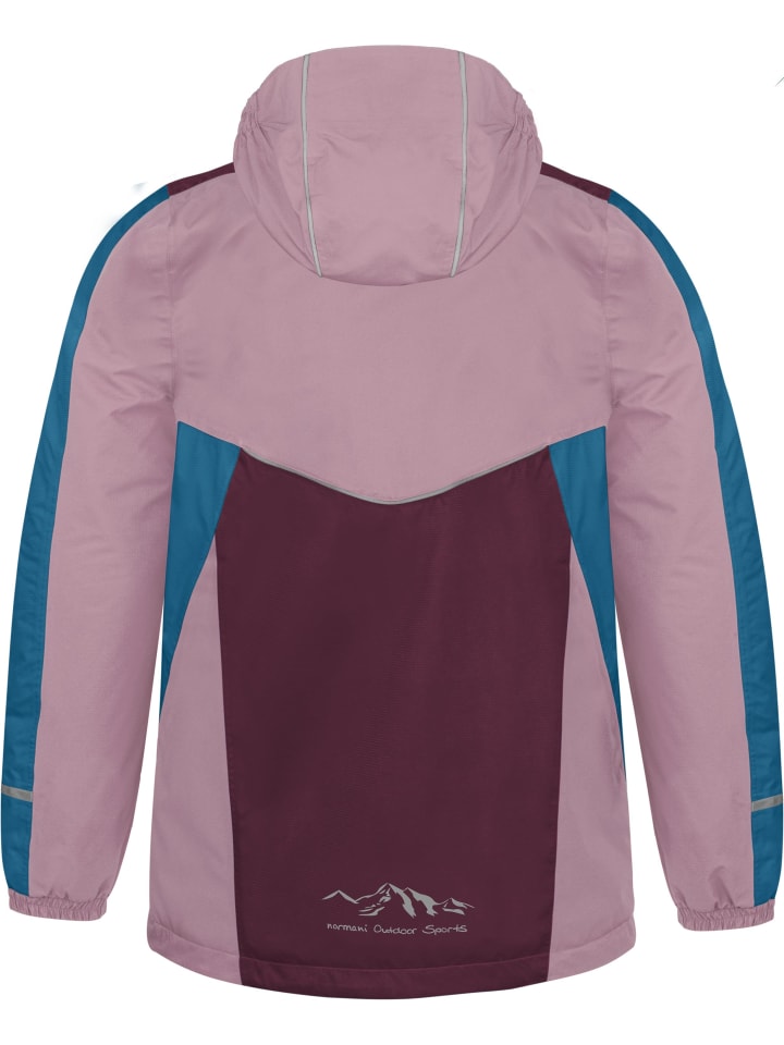 Детская куртка-дождевик Wasilla с флисовой подкладкой розового цвета Normani Outdoor Sports — фото 4