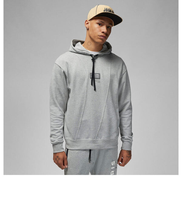 

Кроссовки paris saint-germain pullover hoodie 'dark grey heather' Nike, серый