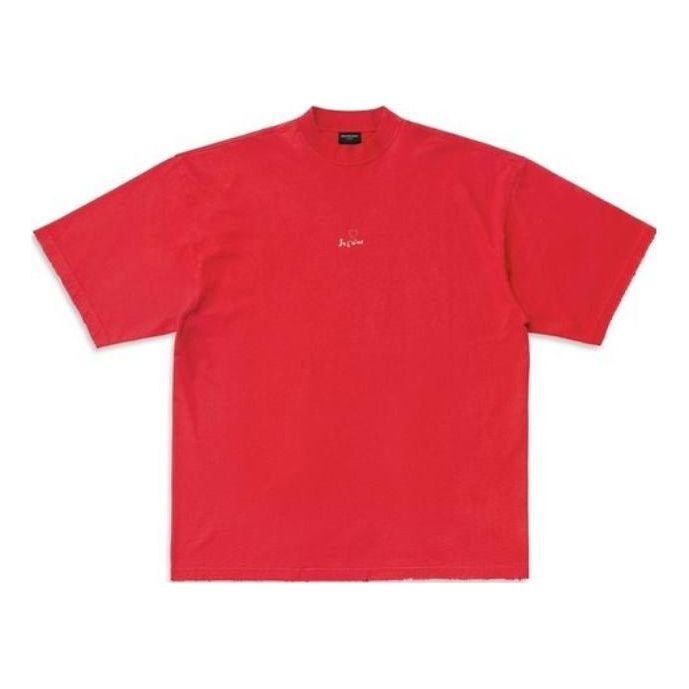 

Футболка Balenciaga Je t'aime T-shirt Large Fit 'Red', красный