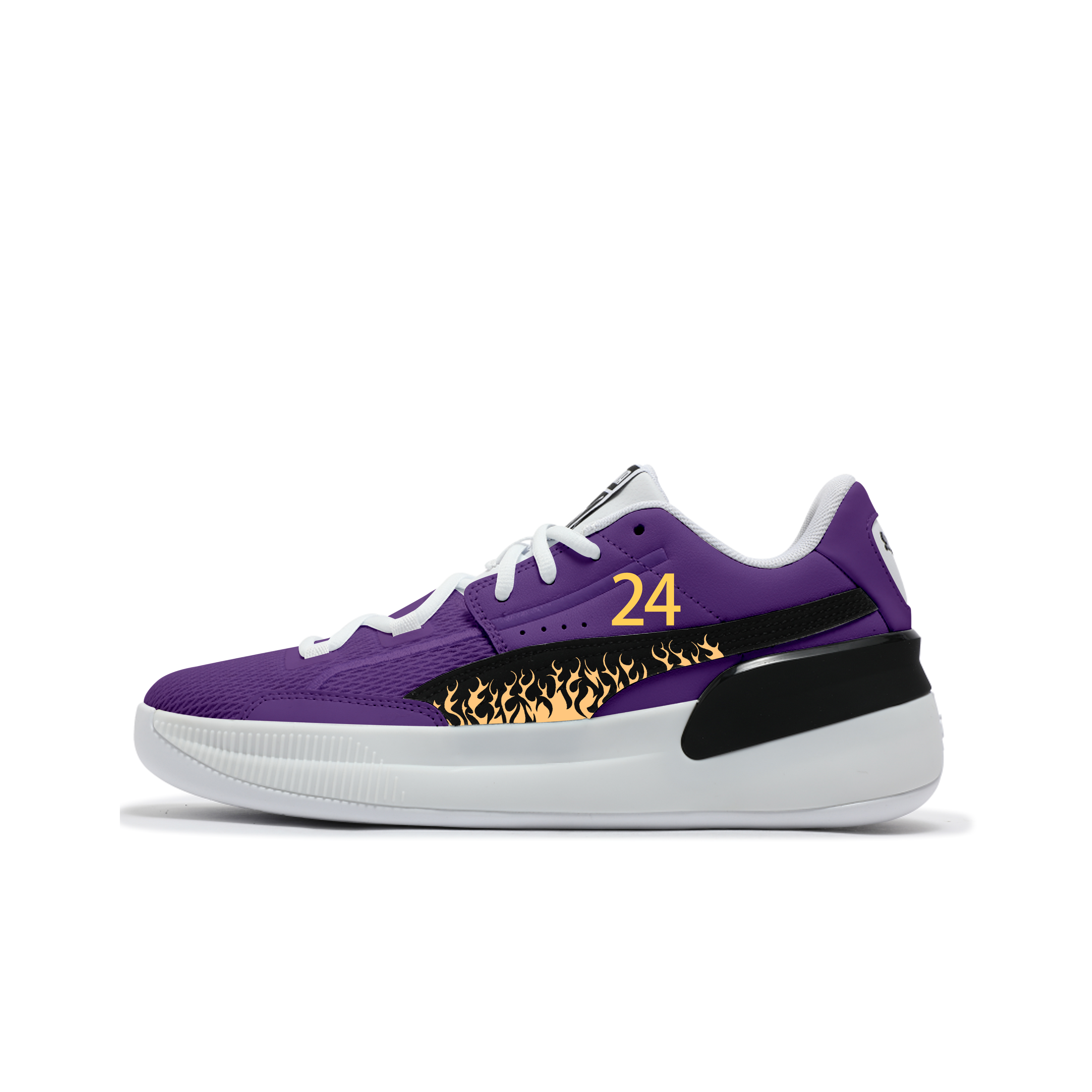 

PUMA Clyde Hardwood Team Abrasion Resistant низкие баскетбольные кроссовки Unisex Purple