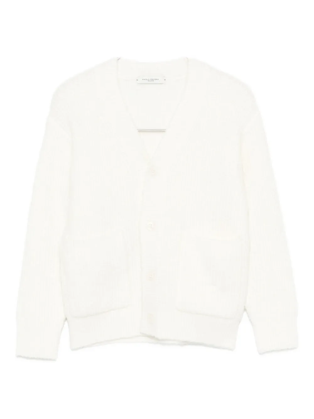 

Кардиган в рубчик на пуговицах Paolo Pecora Kids, белый