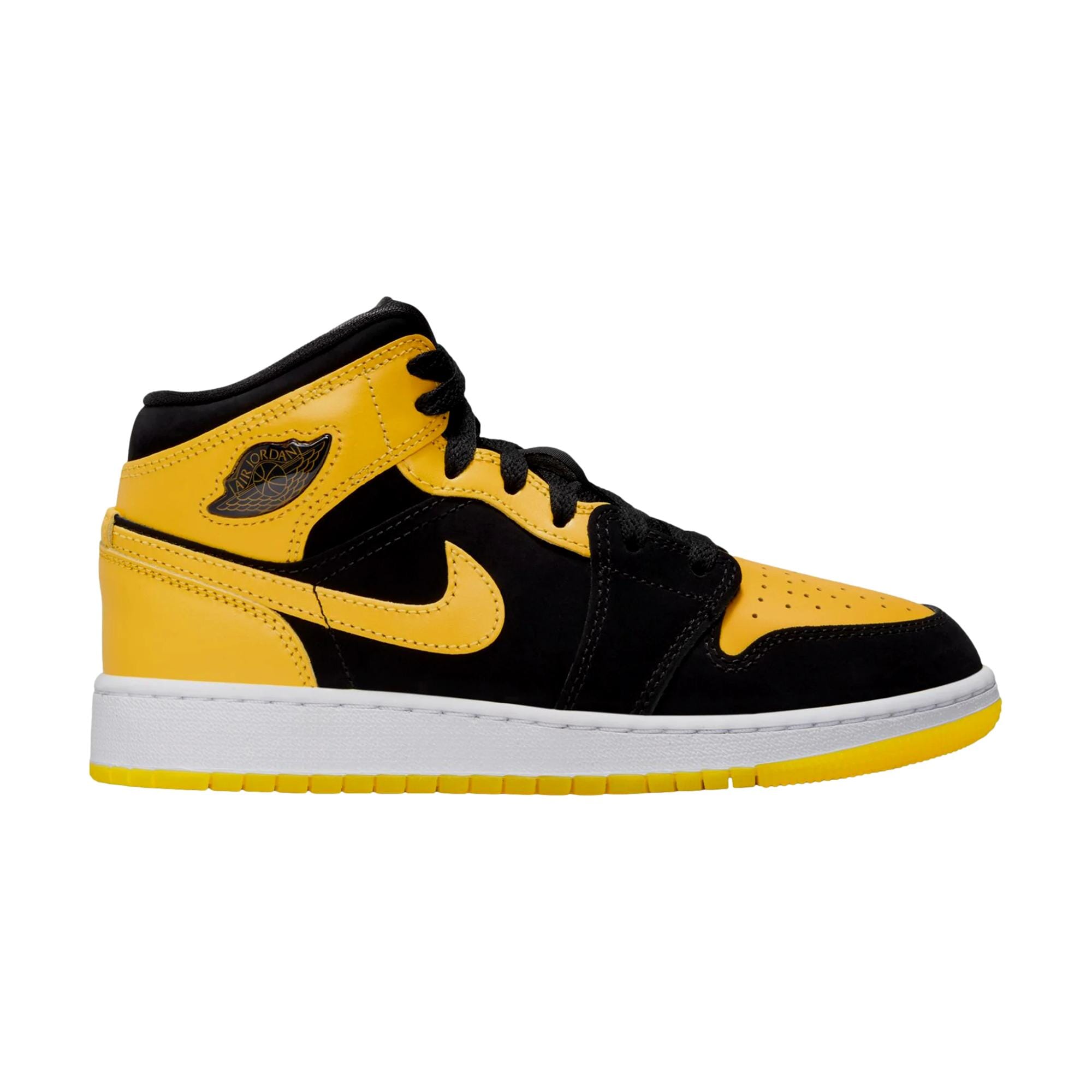 

Кроссовки Nike Air Jordan 1 Mid SE черный / Varsity Maize - White HJ5940-071 для начальной школы Nike, черный