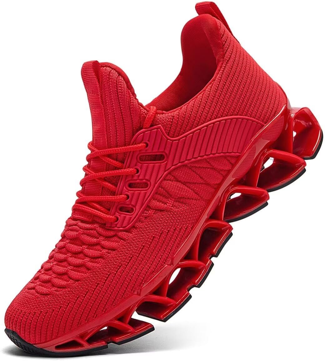 

Мужские слипоны для ходьбы и бега, теннисные кроссовки Blade, повседневные модные кроссовки, удобные, с противоскользящей подошвой, для работы, спорта и тренировок Hetohec, красный