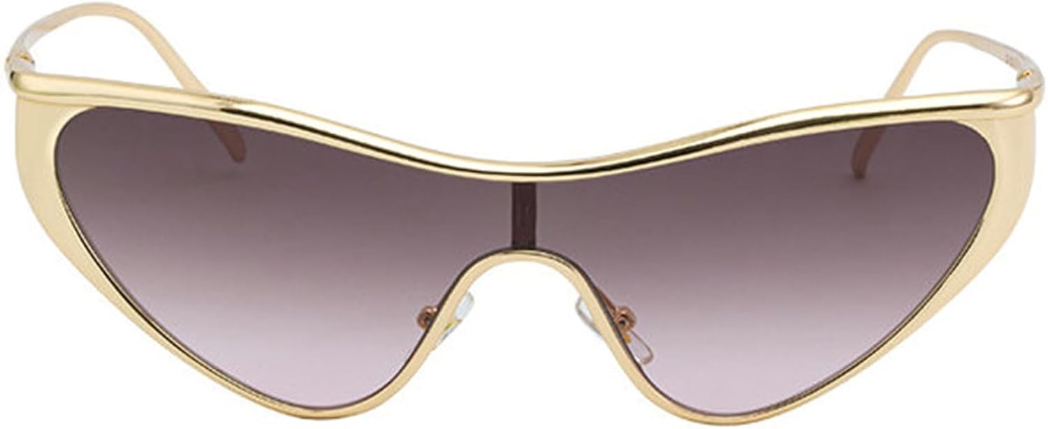 

Солнцезащитные очки Willochra Sexy Cat Eye в металлической оправе в стиле Y2K для женщин, винтажные панк-очки для мужчин и женщин, ретро-очки с защитой от УФ-излучения UV400, C2