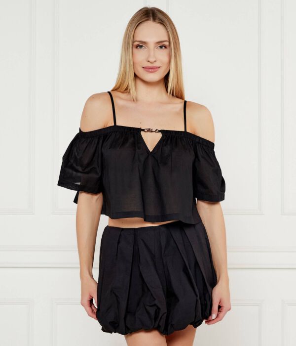 

Блуза Cropped fit Karl Lagerfeld, черный