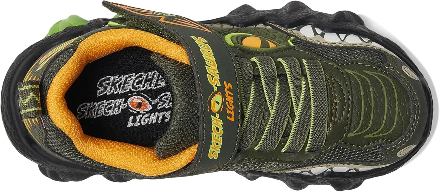 Кроссовки для мальчиков Skechers Skech-o-Saurus Lights 2.0, оливковый — фото 2
