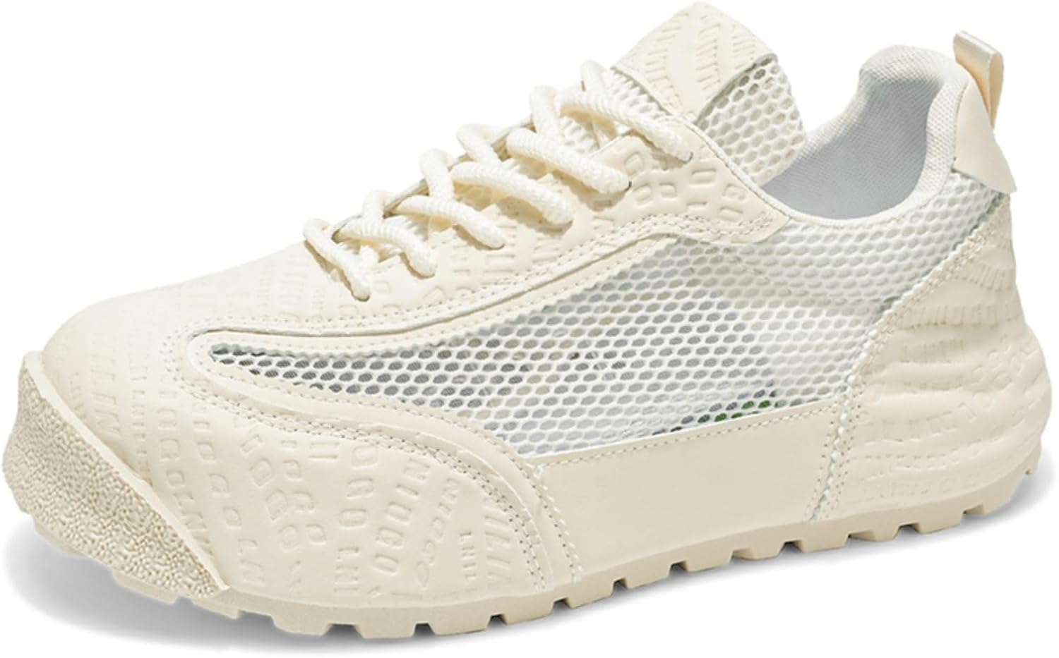 

Мужские кроссовки с сеткой и вставками, повседневные, легкие и дышащие- идеально подходят для летних прогулок, уличного стиля и ежедневной носки Kpdwfms, бежевый