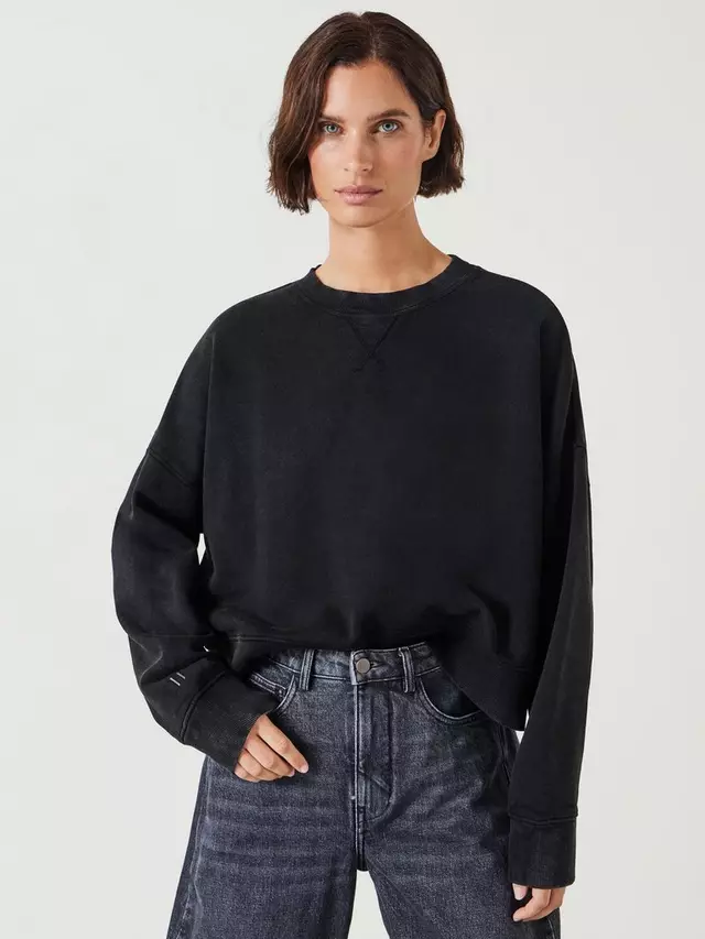 

Толстовка HUSH Micaela Cropped, цвет washed/black