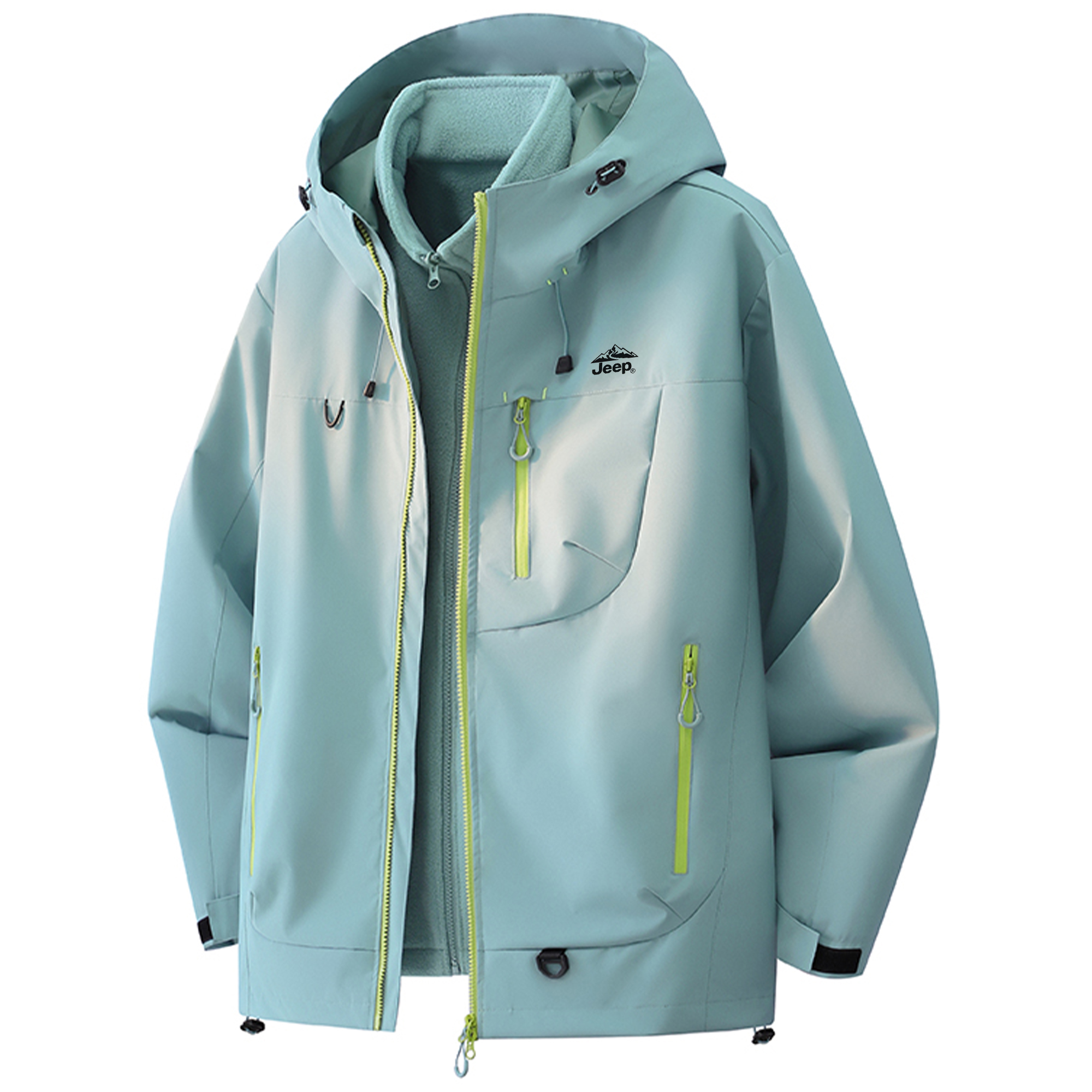 

Куртка Unisex Hooded Moderate Workwear Jeep, mustard синий серый[3-in-1, fleece liner]