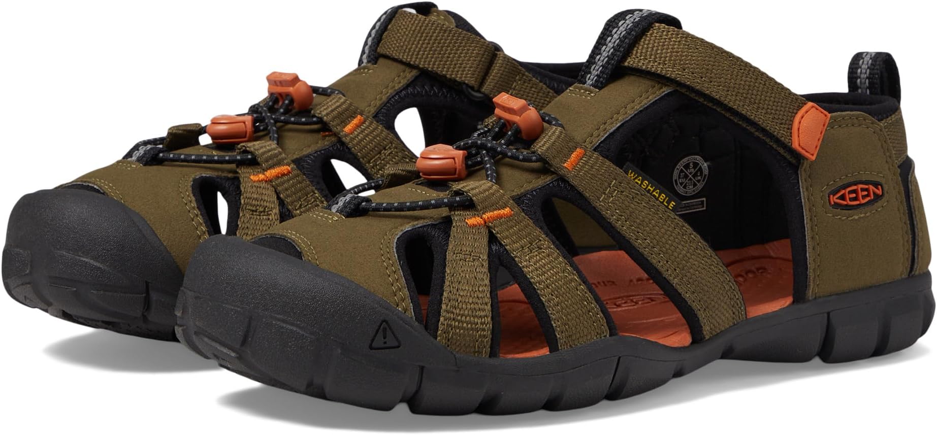 

Сандалии KEEN Kids Seacamp II CNX, Dark Olive/Gold Flame