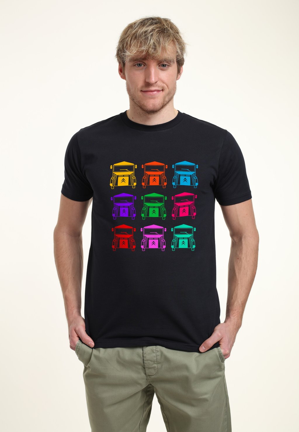 

Футболка с принтом CITROEN VINTAGE TYPE H VAN COLOUR PATTERN Henry Tiger, темно-синий