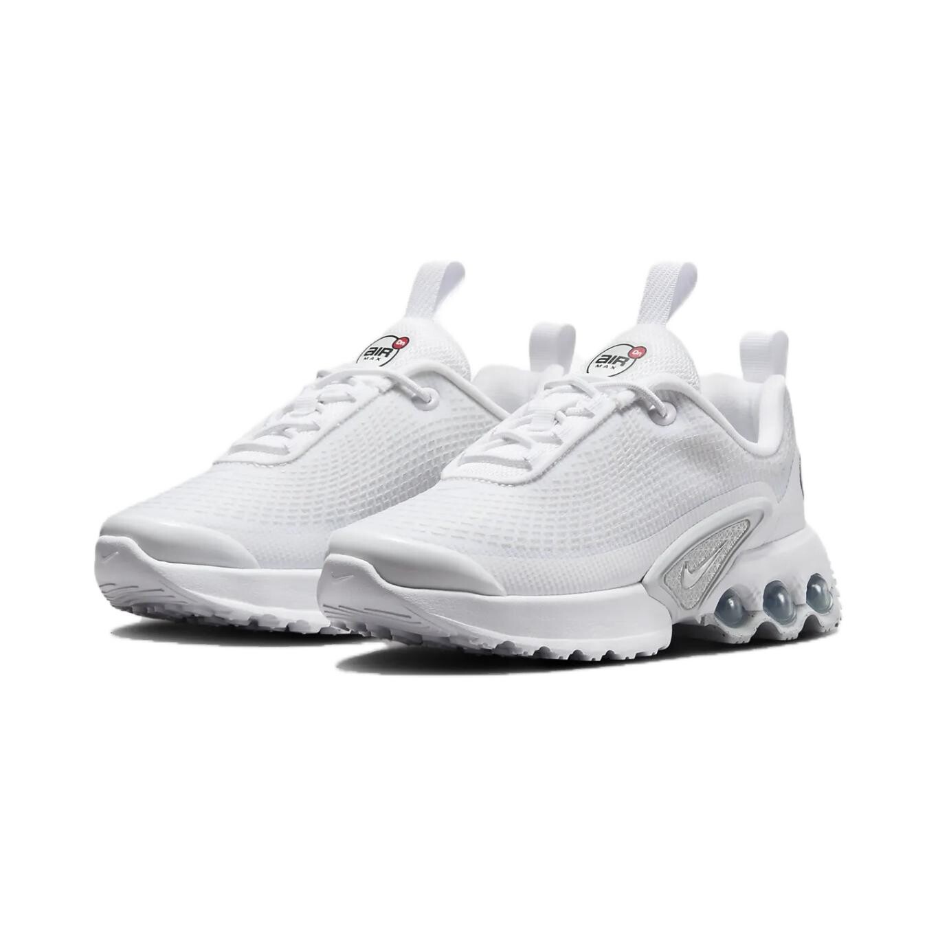 Кроссовки Nike Air Max Dn Kids Lifestyle Shoes PS Low-top White/White/Metallic Silver/White, белый — фото 3