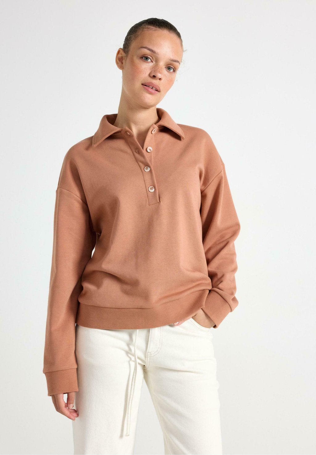 

Рубашка поло OVERSIZED - Long sleeved top Lindex, бежевый