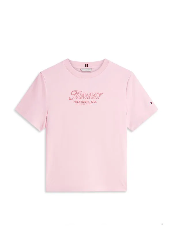 Футболка с логотипом, трикотажное полотно с принтом. Tommy Hilfiger, Bonita Pink — фото 4