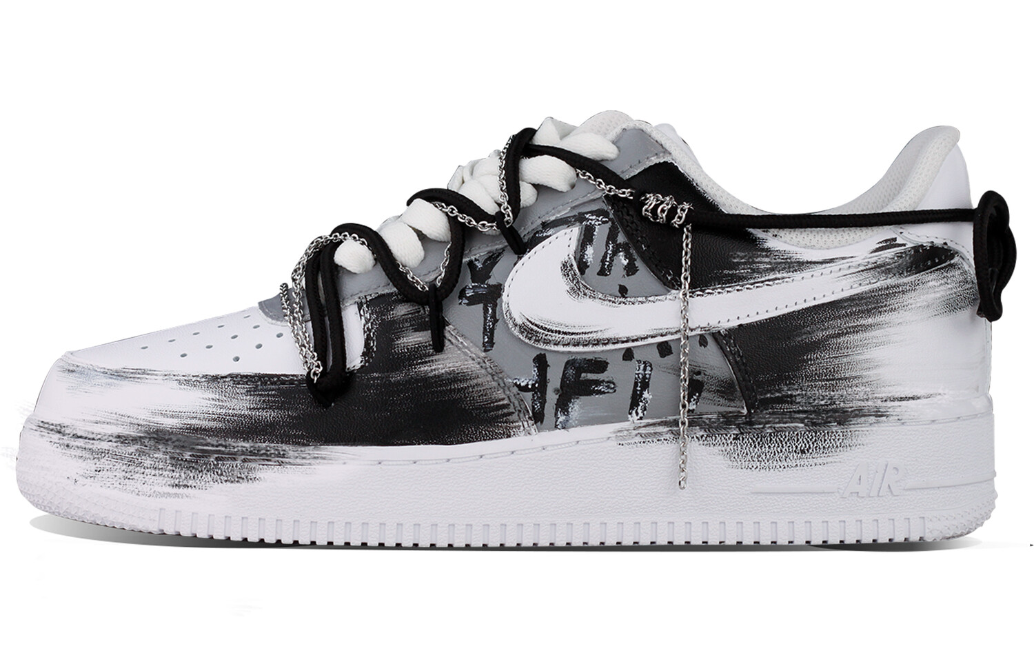 

Кроссовки Nike Air Force 1 Skateboarding Shoes Men Low-top Gray, белый/черный