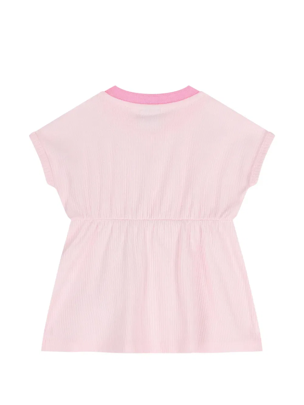Комплект из платья и платья в рубчик с логотипом Boss Kidswear, розовый — фото 4
