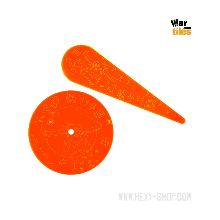 

Боевые шаблоны — Орк, Красный, War Tiles - Markers, Rulers, & Tokens