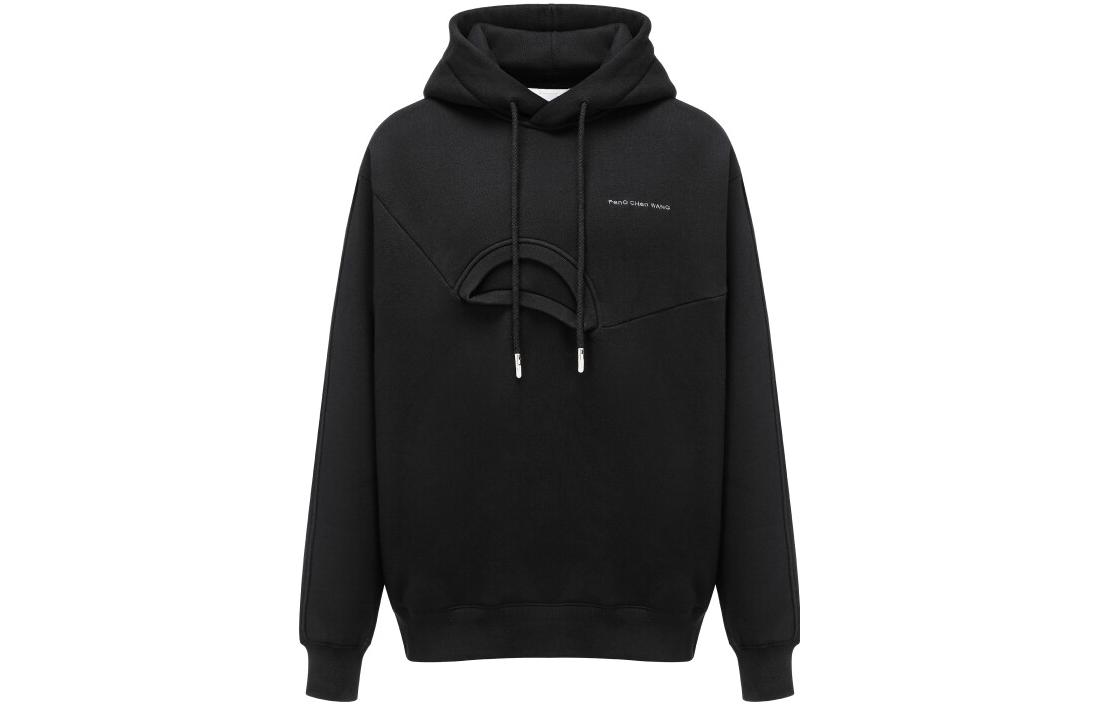 

Худи с вышитым логотипом и многослойными деталями Feng Chen Wang, черный