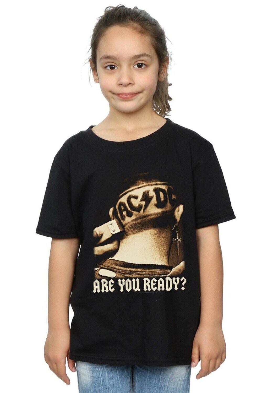 

Хлопковая футболка «Are You Ready» для бритья волос AC/DC, черный