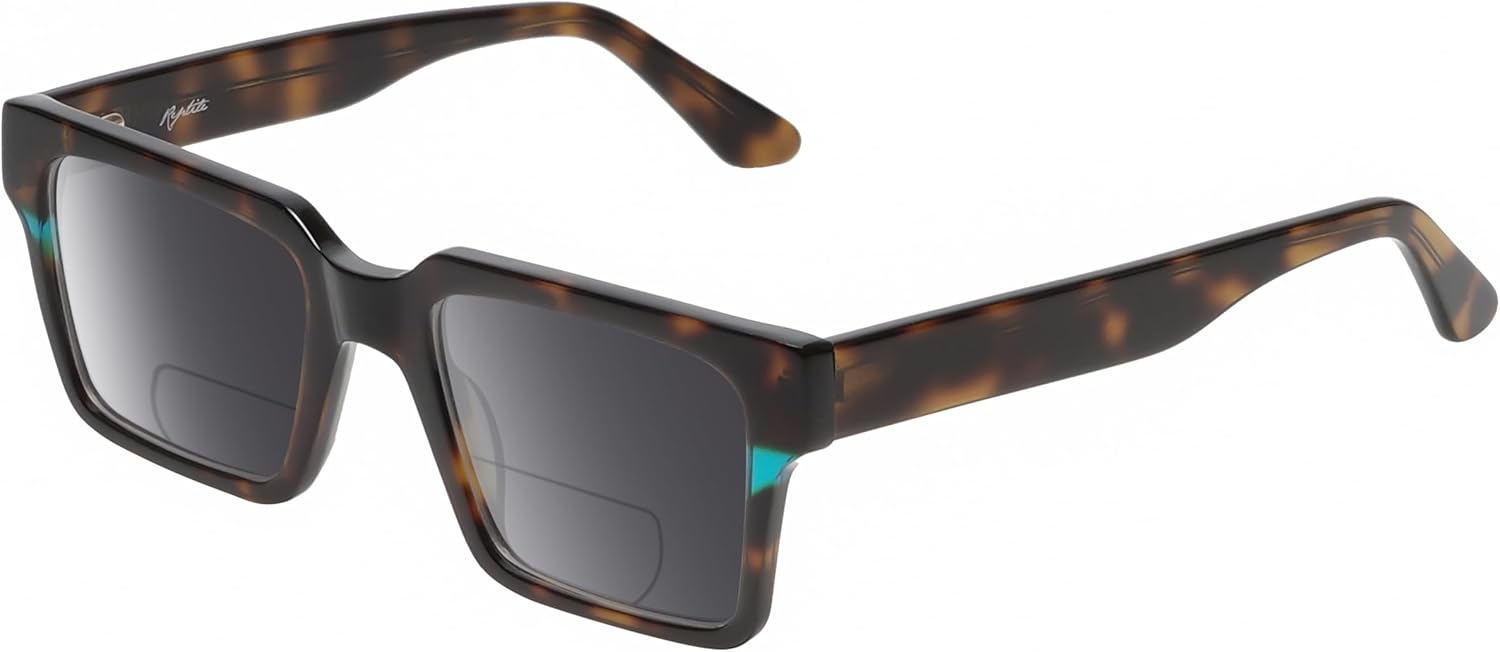 

Солнцезащитные очки Leatherback с поляризованными линзами и бифокальной линзой для чтения, мужские и женские, с защитой от УФ-излучения, для вождения, тонированные Reptile, Tortoise Blue Crystal/Polarized Smoke Grey