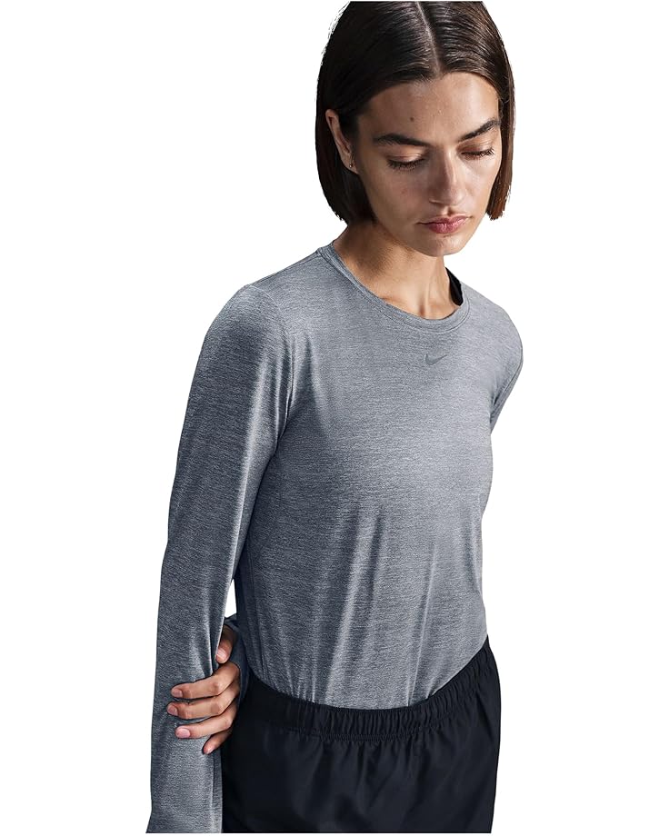 

Топ Nike One Classic Dri-fit Long-sleeve Top, цвет Smoke Grey/Heather