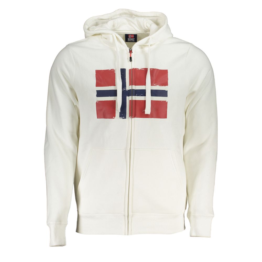 

Белый хлопковый свитер Geographical Norway