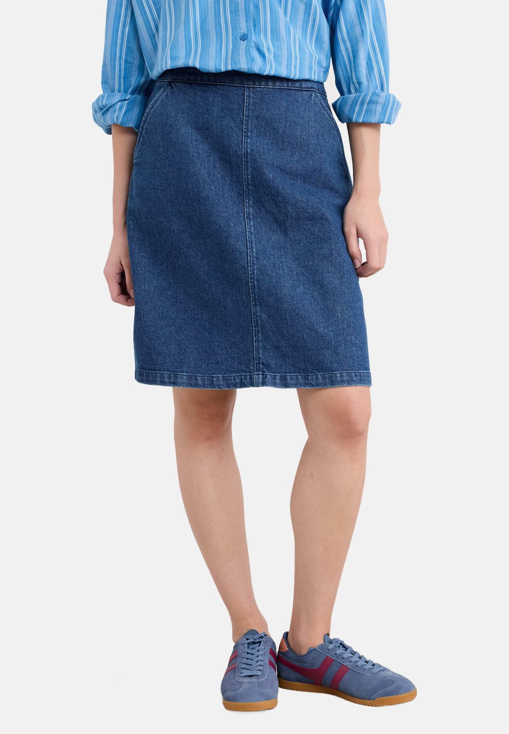 

Джинсовая юбка A-line skirt Seasalt Cornwall, синий