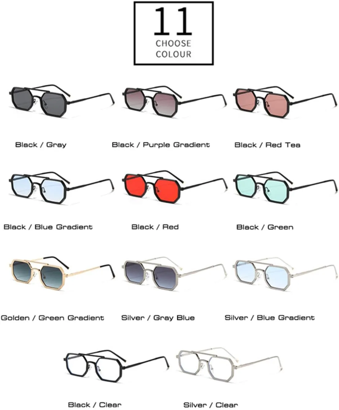 

Мужские солнцезащитные очки в стиле ретро, ​​модные очки с прозрачными градиентными линзами, женские очки в металлической оправе SZVVBKK, Black Blue Gradient