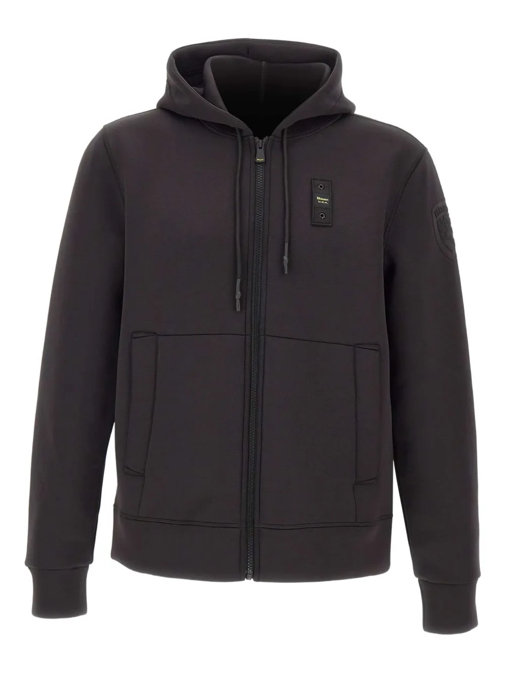 

Худи на молнии с кулиской Blauer, черный