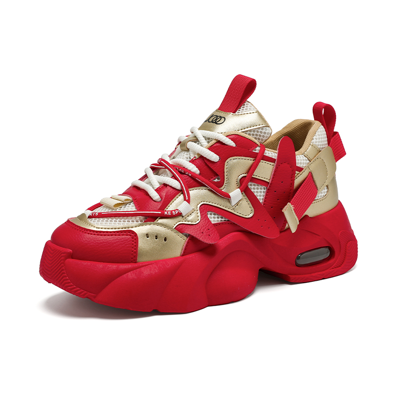 

TONYBEAR Низкие массивные кроссовки мужские бело-красные, цвет White Red