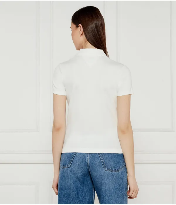Футболка поло Slim fit Tommy Hilfiger, бежевый — фото 3