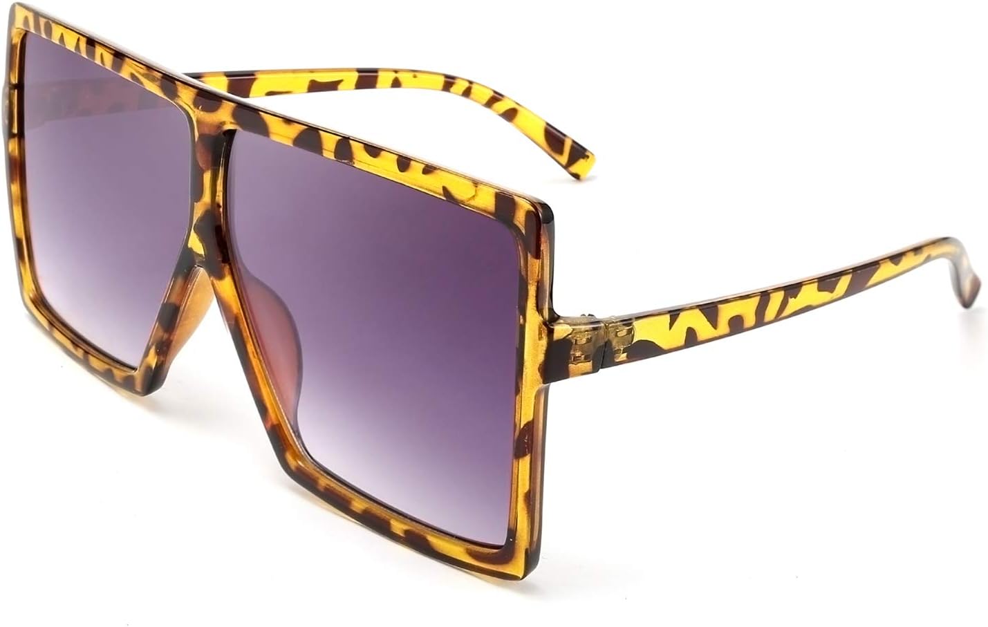 

Женские квадратные солнцезащитные очки FEISEDY увеличенного размера с плоской верхней частью, модные, стильные, с большой оправой, защита от ультрафиолета UV400, модель B2539, 05 Leopard Frame Grey Lens