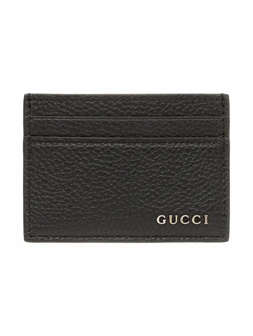 

Кожаная визитница с логотипом Gucci, зелёный