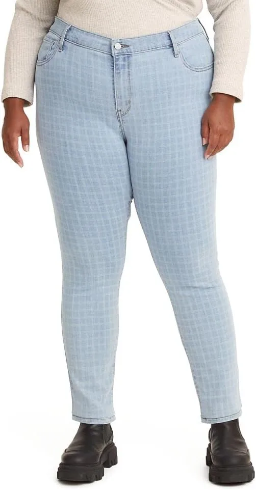Levi's Women's Plus Size 721 джинсы скинни с высокой посадкой, светло-индиго