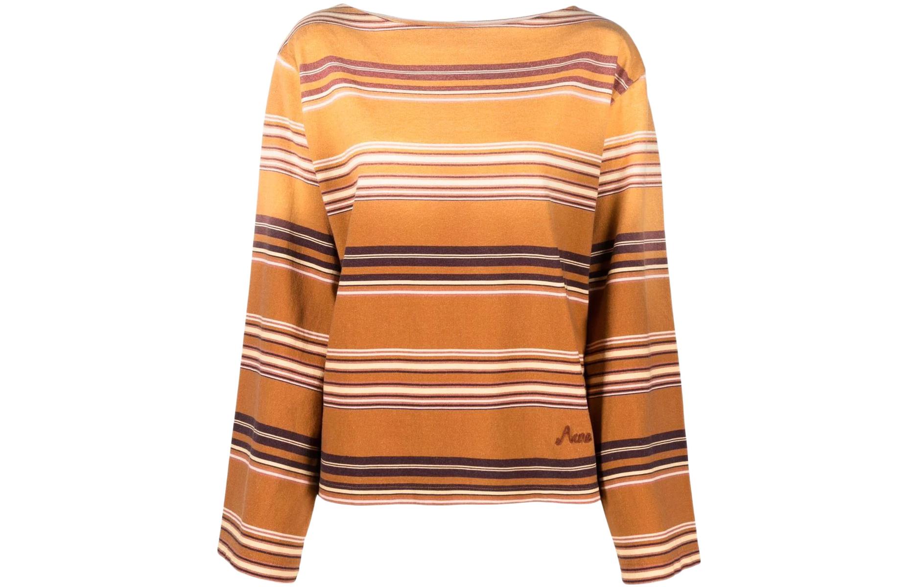 

Футболка с рукавом дроп-шиппер женская rusty orange Acne Studios, оранжевый