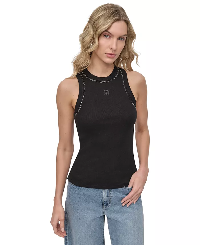 

Женская майка-борцовка с заклепками DKNY Jeans, черный