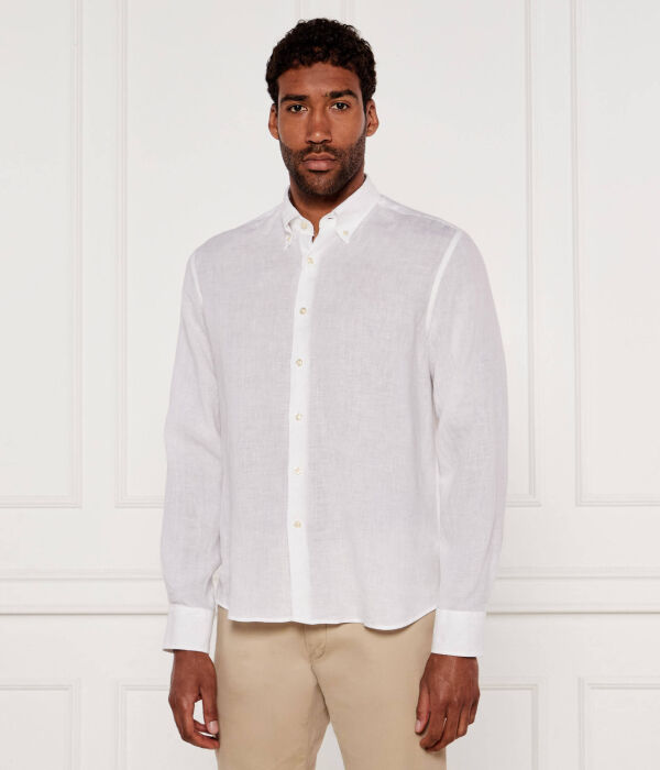 

Льняная рубашка Regular fit Oscar Jacobson, белый