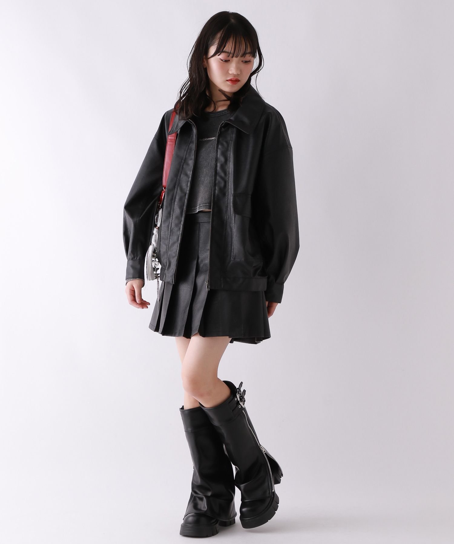 Куртка свободного кроя из искусственной кожи Repipi armario, Black 09 — фото 3