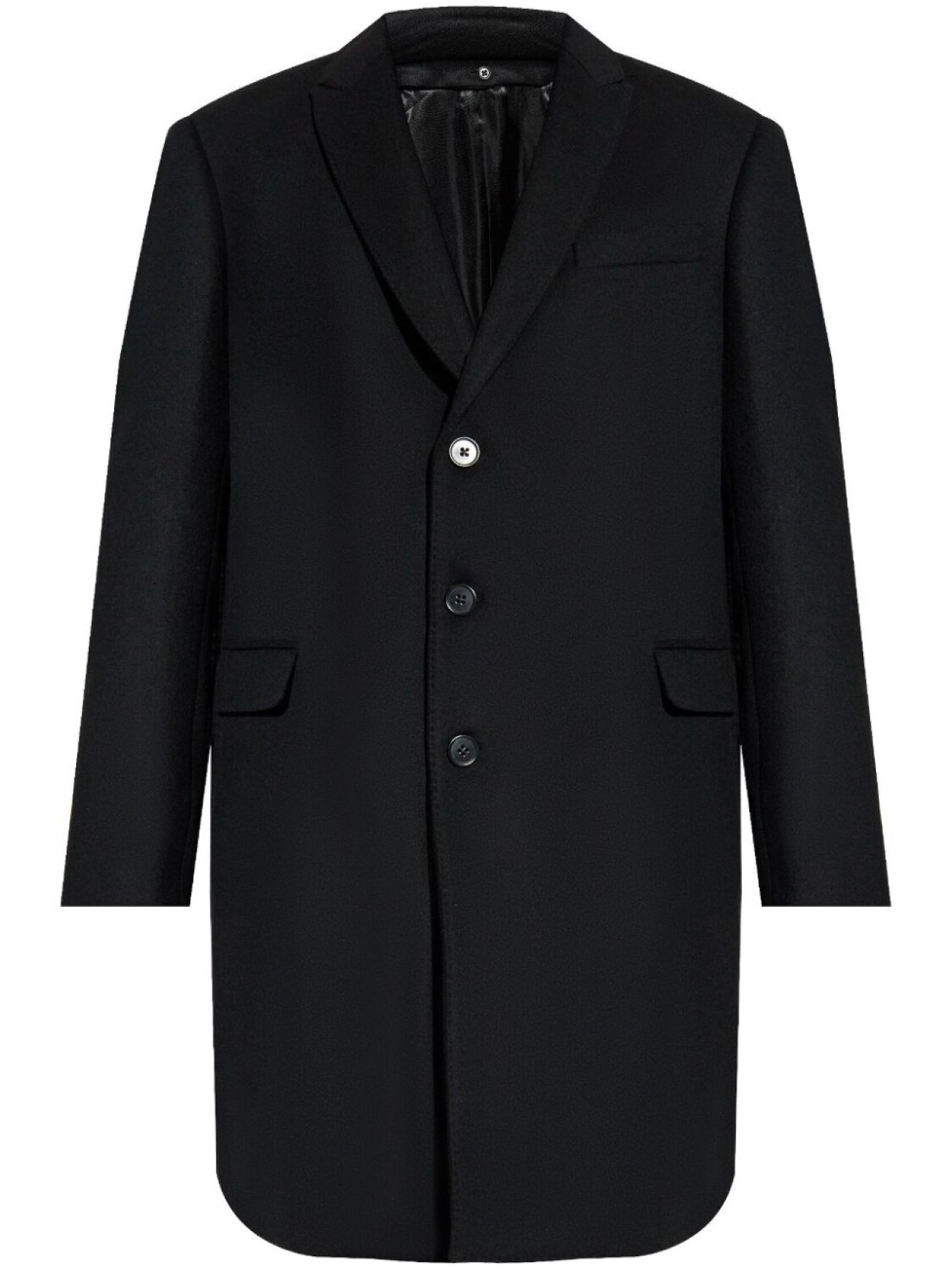 

Emporio Armani однобортное пальто, черный