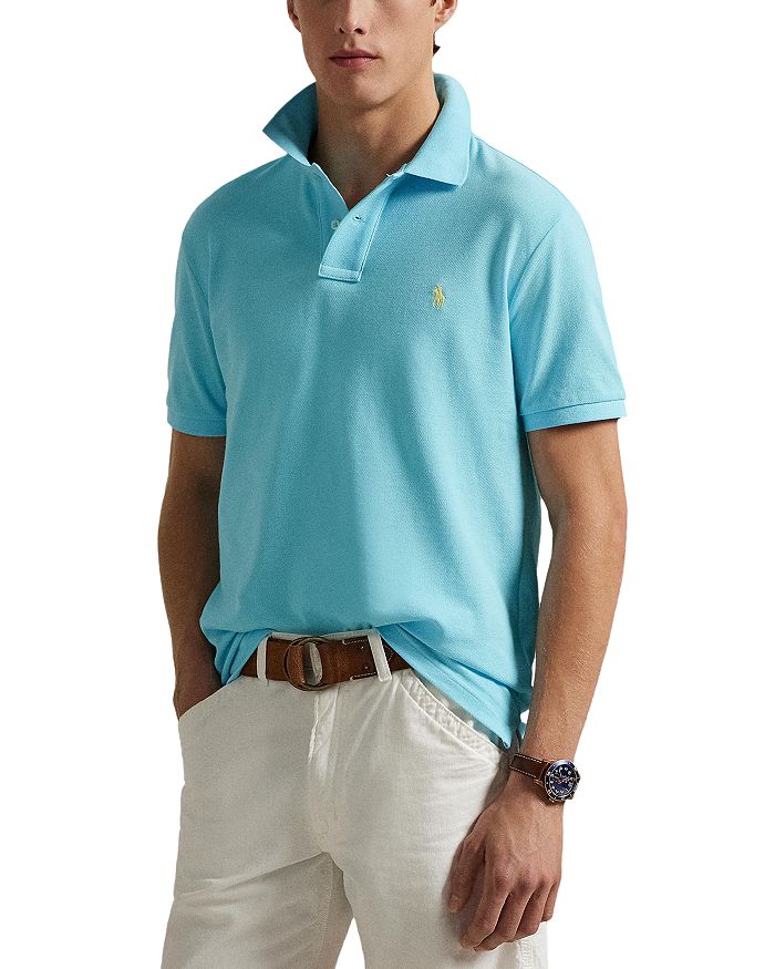 

Кастомная облегающая поло с сетчатыми вставками Polo Ralph Lauren, синий