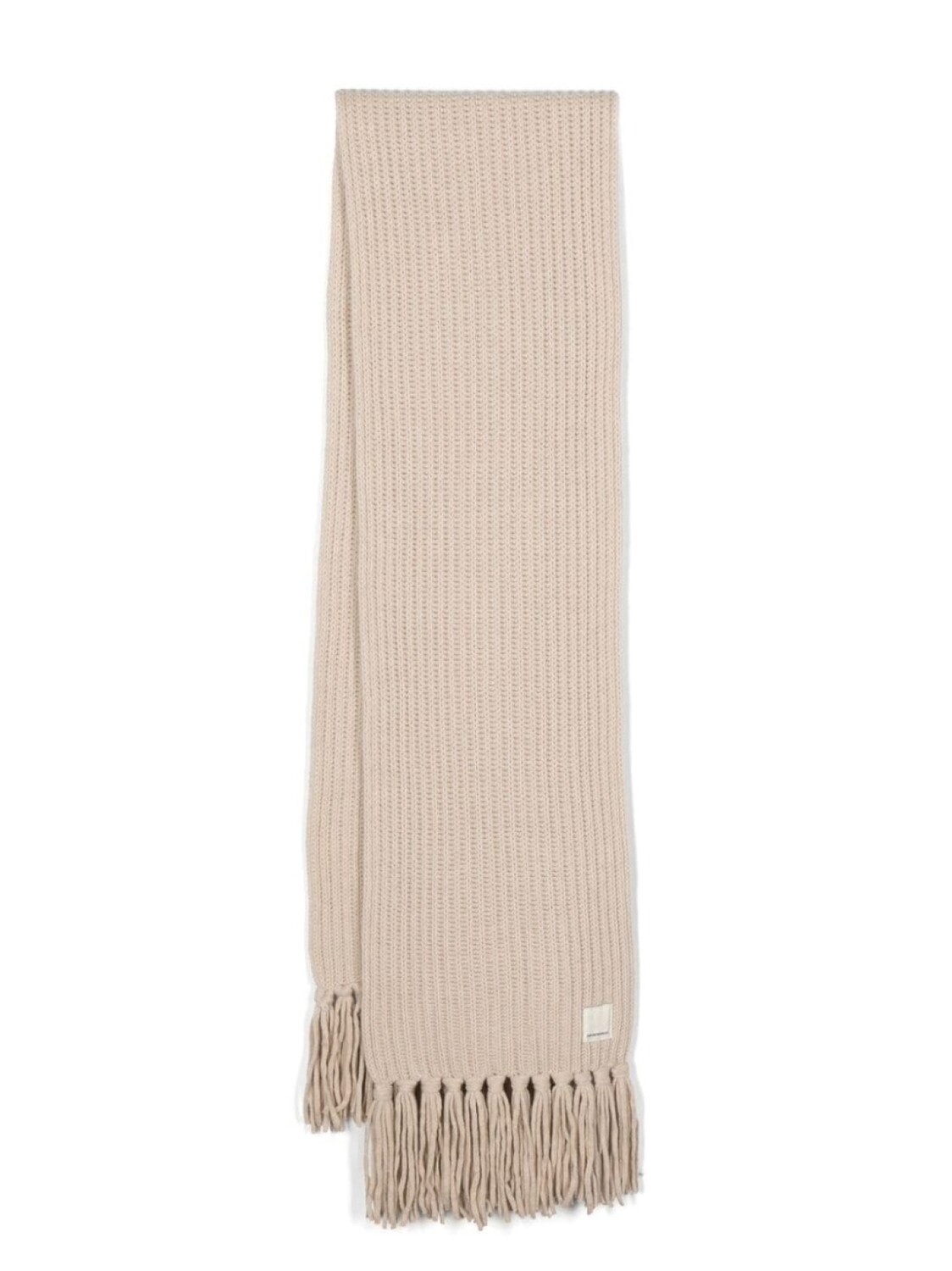

Emporio Armani logo-patch crocheted scarf, нейтральный цвет