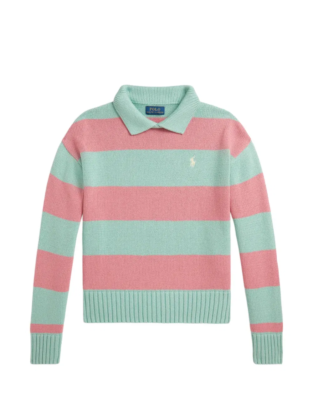 Свитер в полоску Polo Ralph Lauren Kids, зеленый