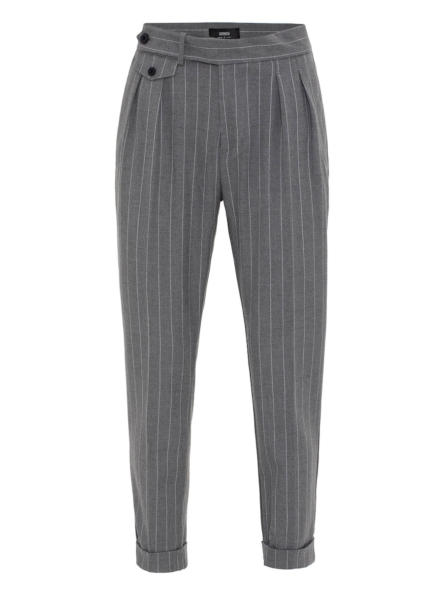 

Зауженные брюки со складками спереди Antioch, серый