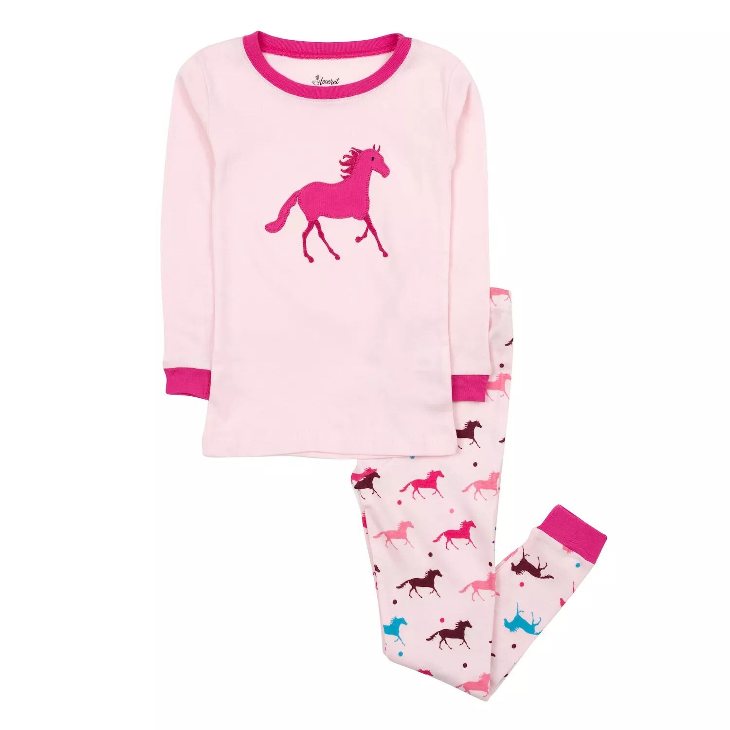 Детская хлопковая пижама из двух предметов Leveret Show Horse Leveret — фото 2