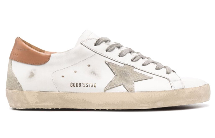 Мужские кроссовки Golden Goose Super-Star, белый/коричневый — фото 2