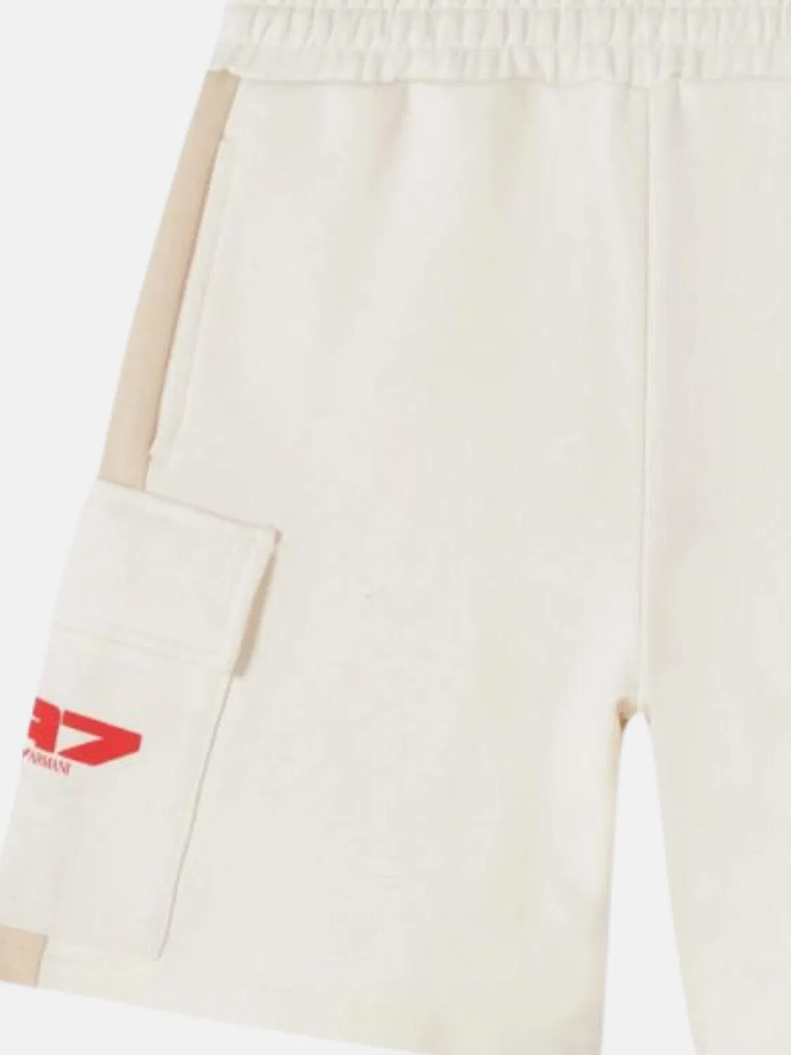 Шорты EA7 Emporio Armani Regular EA7 EMPORIO Armani Kids BERMUDA FELPA BERMUDA в цвете бежевый — фото 3